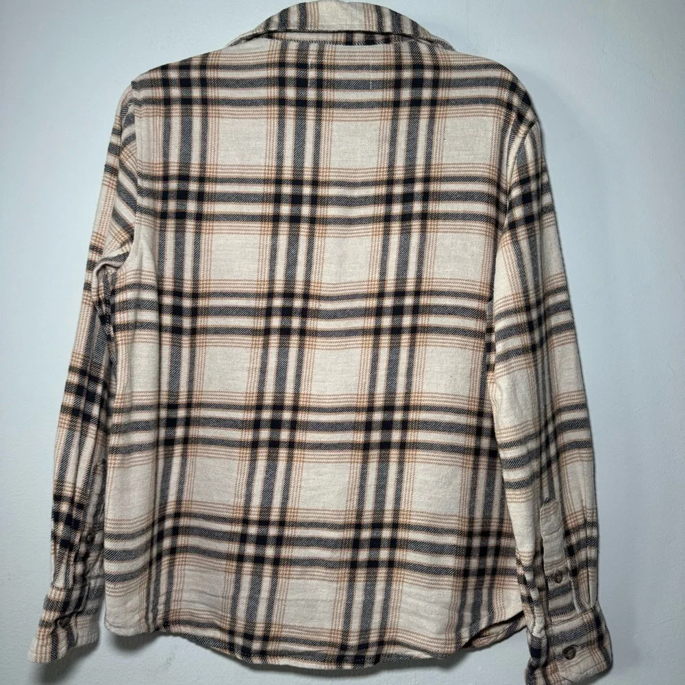 Old Navy Kids Boys Size 8 Plaid Long Sleeve‎ Flannel Button Up 100% Cotton